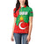 Darfur Sudan Women Polo Shirt with Red Green Yellow Crescent Star - Wonder Print Shop