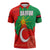Darfur Sudan Zipper Polo Shirt with Red Green Yellow Crescent Star - Wonder Print Shop