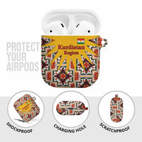 Iraq Kurdistan Region AirPods Case Traditional Pattern Yellow Red Green - Wonder Print Shop