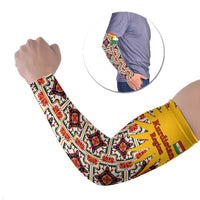 Iraq Kurdistan Region Arm Sleeves Traditional Pattern Yellow Red Green - Wonder Print Shop