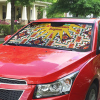 Iraq Kurdistan Region Auto Sun Shade Traditional Pattern Yellow Red Green - Wonder Print Shop