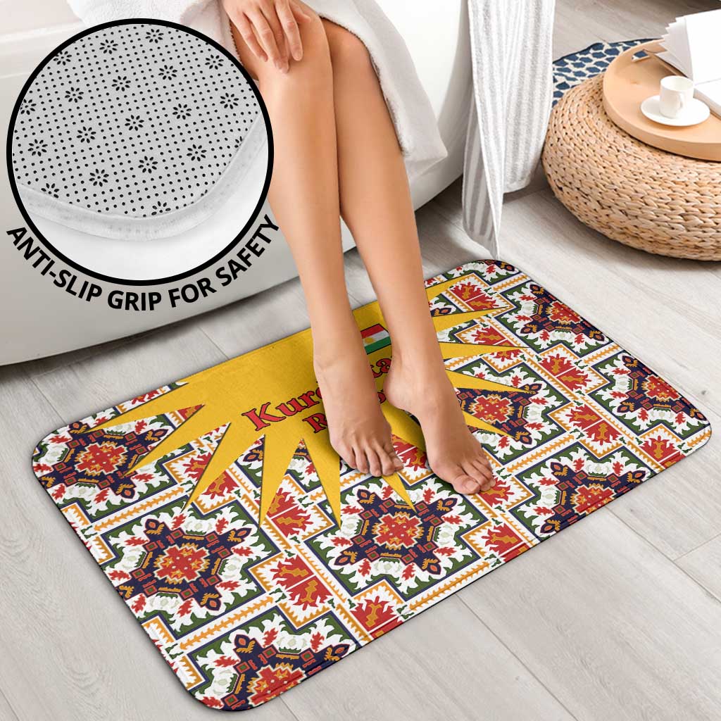 Iraq Kurdistan Region Bathroom Set Traditional Pattern Yellow Red Green - Wonder Print Shop