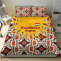 Iraq Kurdistan Region Bedding Set Traditional Pattern Yellow Red Green - Wonder Print Shop