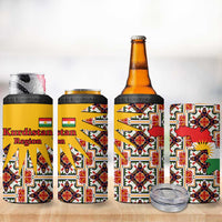 Iraq Kurdistan Region 4 in 1 Can Cooler Tumbler Traditional Pattern Yellow Red Green - Wonder Print Shop