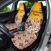 Iraq Kurdistan Region Car Seat Cover Traditional Pattern Yellow Red Green - Wonder Print Shop