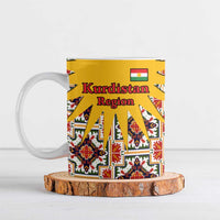 Iraq Kurdistan Region Ceramic Mug Traditional Pattern Yellow Red Green - Wonder Print Shop