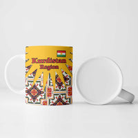 Iraq Kurdistan Region Ceramic Mug Traditional Pattern Yellow Red Green - Wonder Print Shop