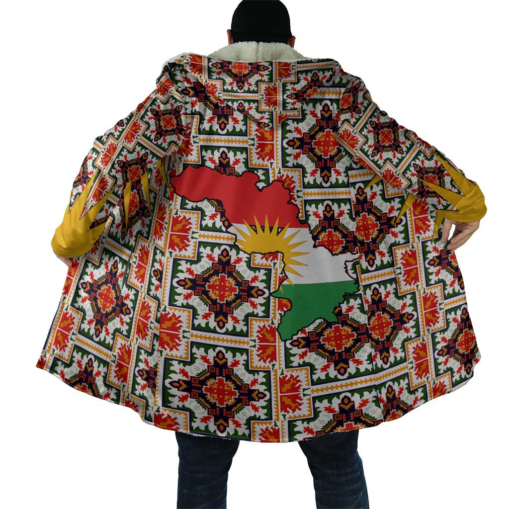 Iraq Kurdistan Region Cloak Traditional Pattern Yellow Red Green - Wonder Print Shop