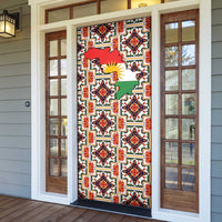 Iraq Kurdistan Region Door Cover Traditional Pattern Yellow Red Green - Wonder Print Shop