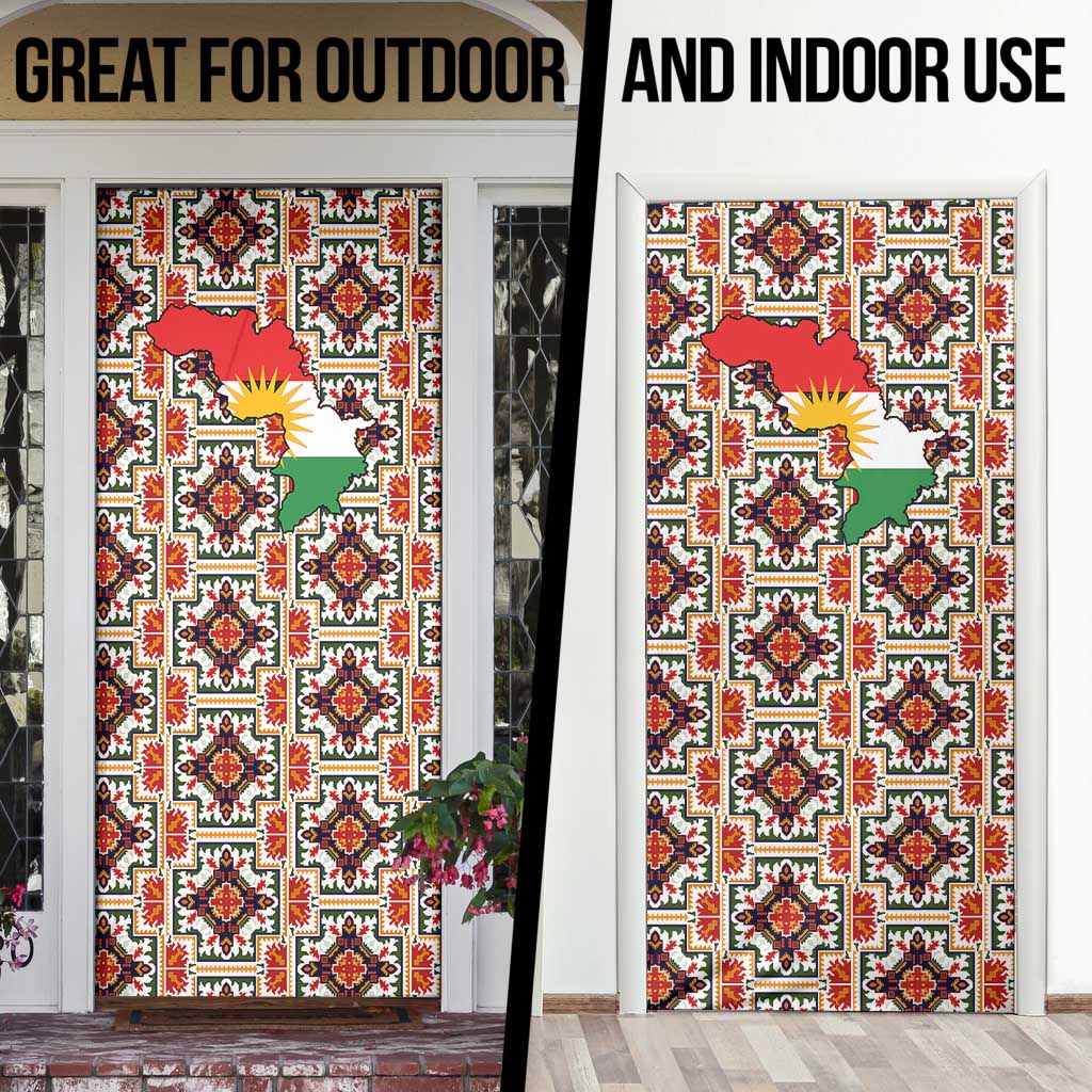 Iraq Kurdistan Region Door Cover Traditional Pattern Yellow Red Green - Wonder Print Shop
