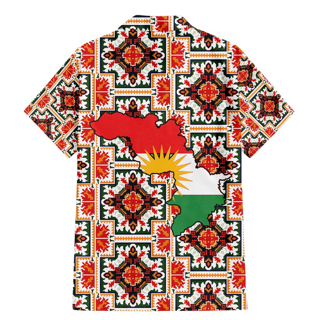 Iraq Kurdistan Region Family Matching Mermaid Dress and Hawaiian Shirt Traditional Pattern Yellow Red Green - Wonder Print Shop