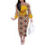 Iraq Kurdistan Region Family Matching Off The Shoulder Long Sleeve Dress and Hawaiian Shirt Traditional Pattern Yellow Red Green - Wonder Print Shop