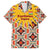 Iraq Kurdistan Region Family Matching Summer Maxi Dress and Hawaiian Shirt Traditional Pattern Yellow Red Green - Wonder Print Shop