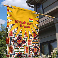 Iraq Kurdistan Region Garden Flag Traditional Pattern Yellow Red Green - Wonder Print Shop