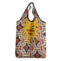 Iraq Kurdistan Region Grocery Bag Traditional Pattern Yellow Red Green - Wonder Print Shop