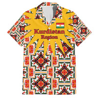Iraq Kurdistan Region Hawaiian Shirt Traditional Pattern Yellow Red Green - Wonder Print Shop