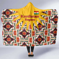 Iraq Kurdistan Region Hooded Blanket Traditional Pattern Yellow Red Green - Wonder Print Shop
