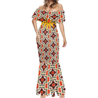 Iraq Kurdistan Region Mermaid Dress Traditional Pattern Yellow Red Green - Wonder Print Shop