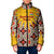 Iraq Kurdistan Region Padded Jacket Traditional Pattern Yellow Red Green - Wonder Print Shop