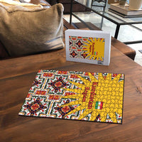 Iraq Kurdistan Region Puzzle Traditional Pattern Yellow Red Green - Wonder Print Shop