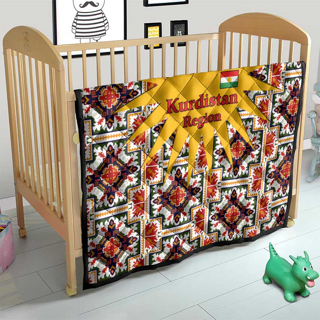 Iraq Kurdistan Region Quilt Traditional Pattern Yellow Red Green - Wonder Print Shop