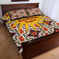 Iraq Kurdistan Region Quilt Bed Set Traditional Pattern Yellow Red Green - Wonder Print Shop