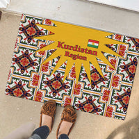 Iraq Kurdistan Region Rubber Doormat Traditional Pattern Yellow Red Green - Wonder Print Shop