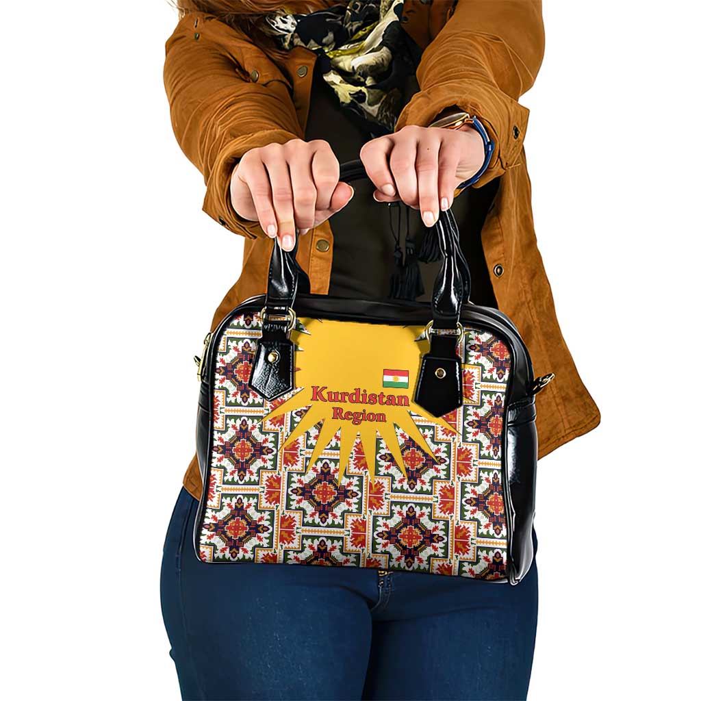 Iraq Kurdistan Region Shoulder Handbag Traditional Pattern Yellow Red Green - Wonder Print Shop