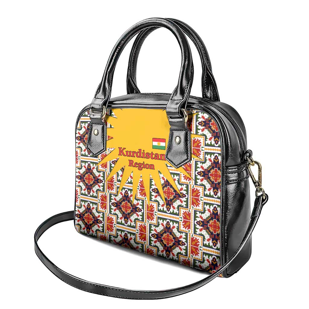 Iraq Kurdistan Region Shoulder Handbag Traditional Pattern Yellow Red Green - Wonder Print Shop