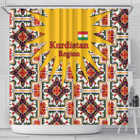 Iraq Kurdistan Region Shower Curtain Traditional Pattern Yellow Red Green - Wonder Print Shop