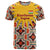 Iraq Kurdistan Region T Shirt Traditional Pattern Yellow Red Green - Wonder Print Shop