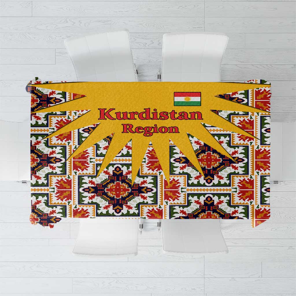 Iraq Kurdistan Region Tablecloth Traditional Pattern Yellow Red Green - Wonder Print Shop