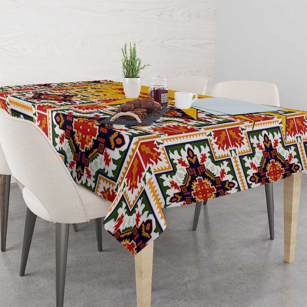 Iraq Kurdistan Region Tablecloth Traditional Pattern Yellow Red Green - Wonder Print Shop