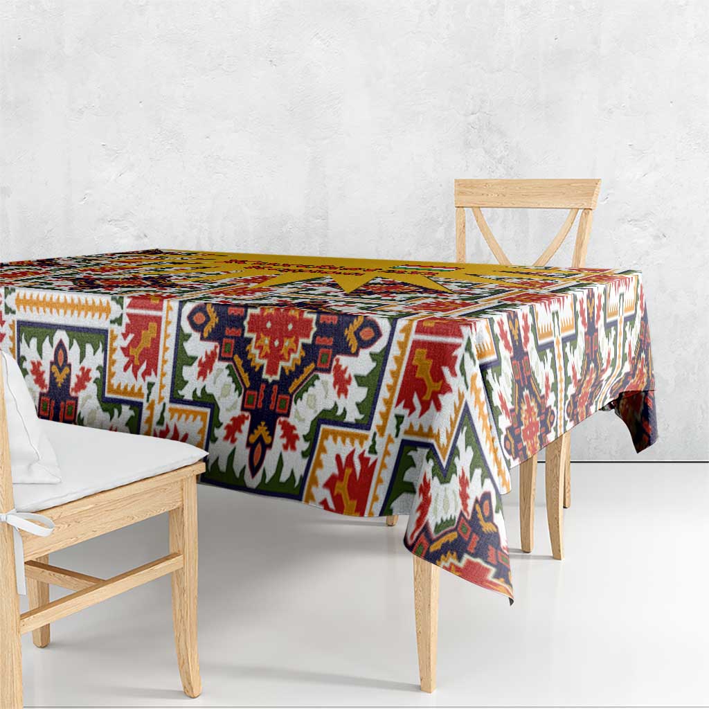 Iraq Kurdistan Region Tablecloth Traditional Pattern Yellow Red Green - Wonder Print Shop