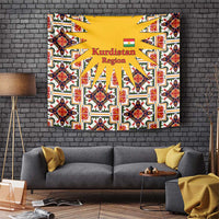 Iraq Kurdistan Region Tapestry Traditional Pattern Yellow Red Green - Wonder Print Shop