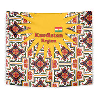 Iraq Kurdistan Region Tapestry Traditional Pattern Yellow Red Green - Wonder Print Shop