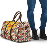 Iraq Kurdistan Region Travel Bag Traditional Pattern Yellow Red Green - Wonder Print Shop