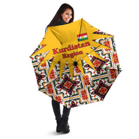 Iraq Kurdistan Region Umbrella Traditional Pattern Yellow Red Green - Wonder Print Shop