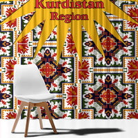 Iraq Kurdistan Region Window Curtain Traditional Pattern Yellow Red Green - Wonder Print Shop