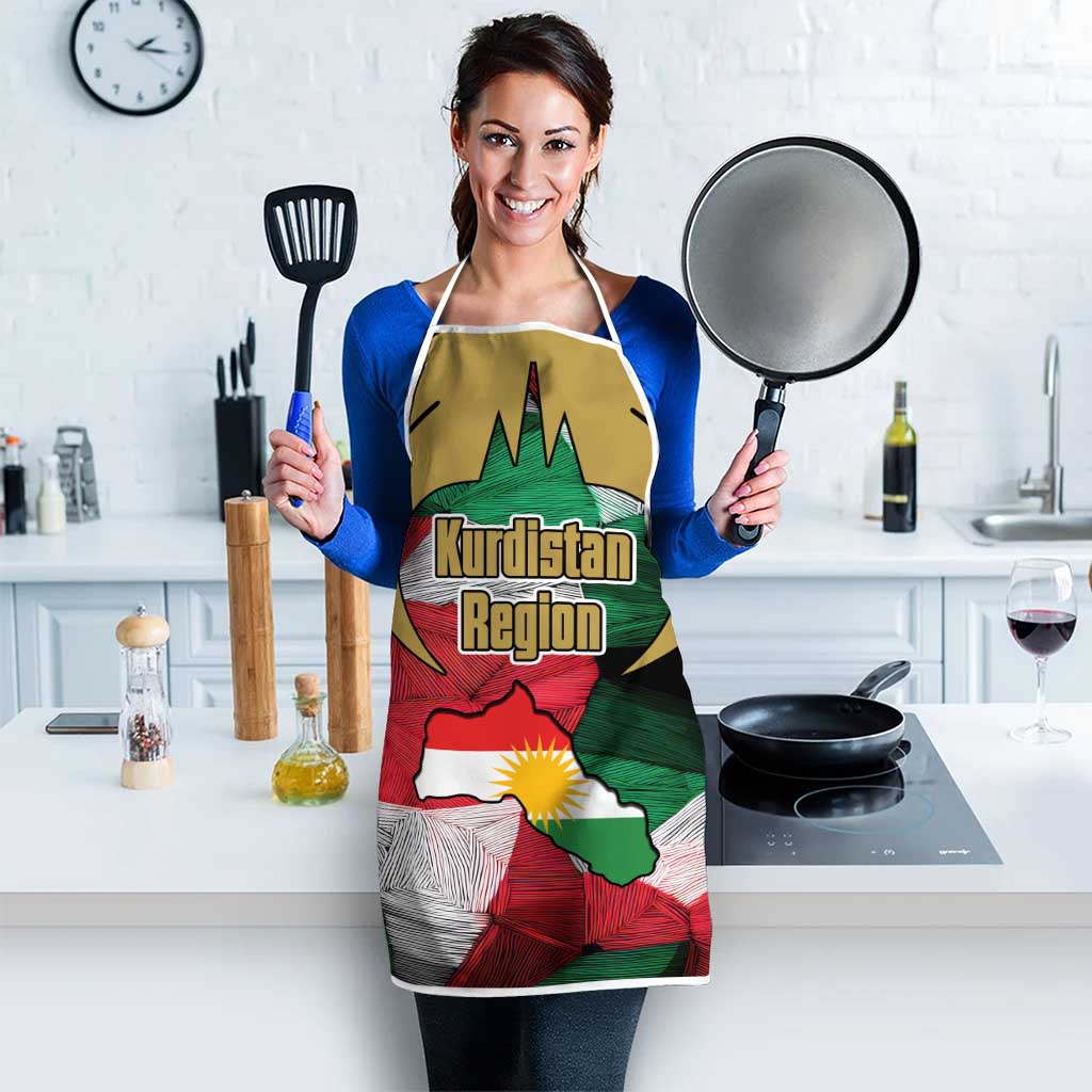 Kurdistan Region Iraq Apron Eagle Emblem Red Green Black - Wonder Print Shop