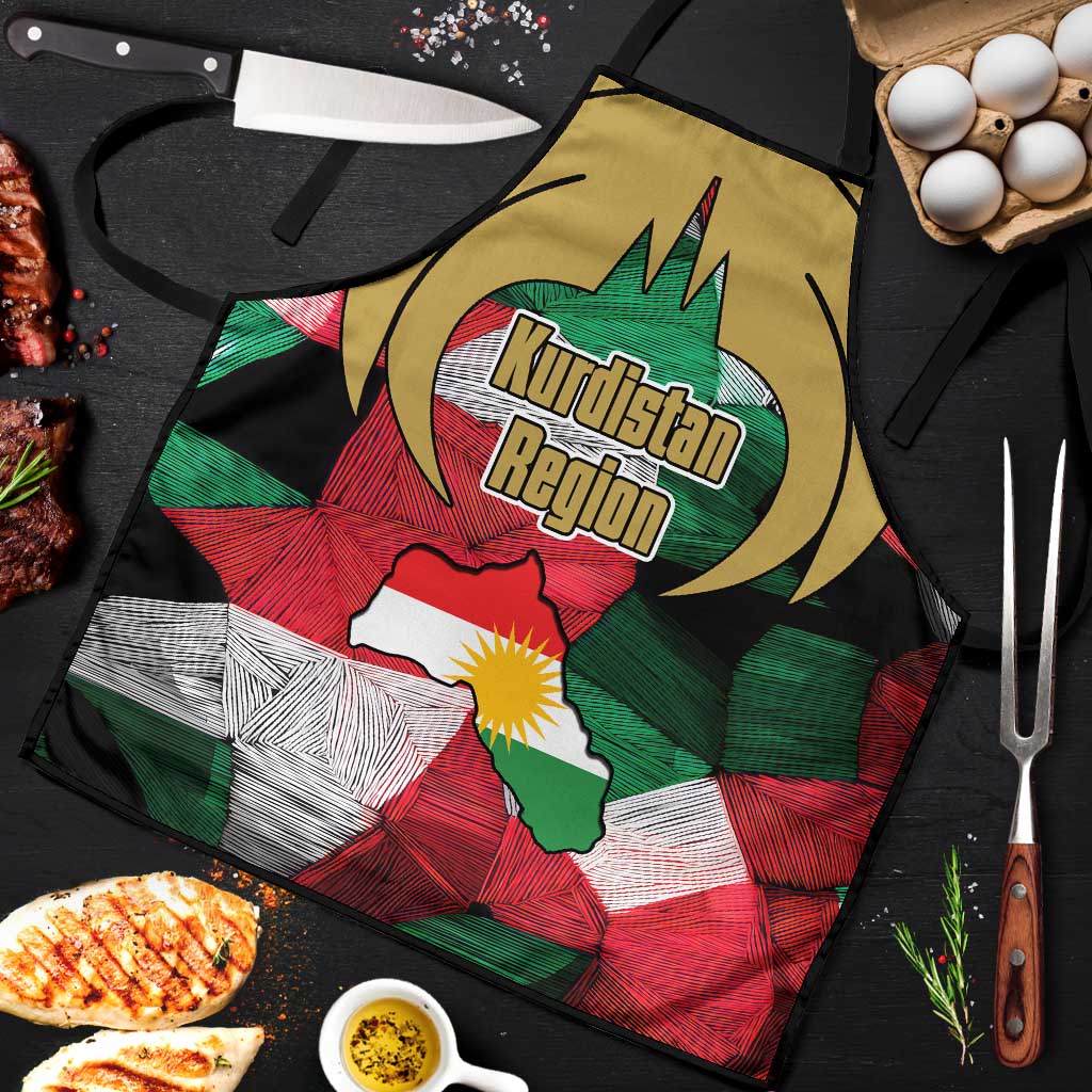 Kurdistan Region Iraq Apron Eagle Emblem Red Green Black - Wonder Print Shop