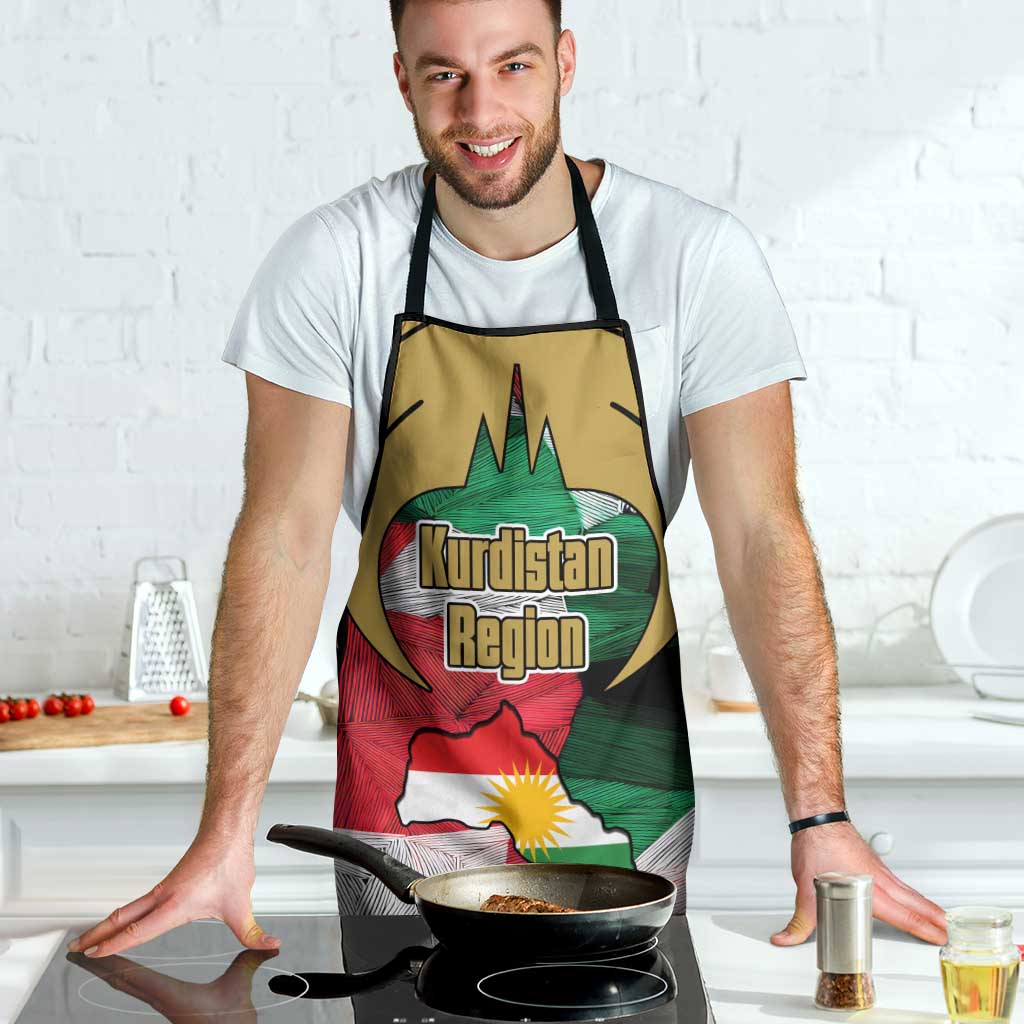 Kurdistan Region Iraq Apron Eagle Emblem Red Green Black - Wonder Print Shop