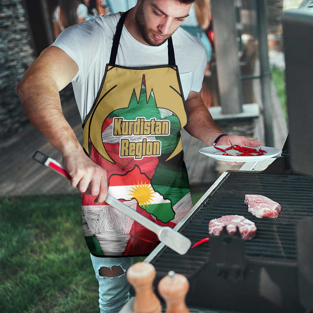Kurdistan Region Iraq Apron Eagle Emblem Red Green Black - Wonder Print Shop