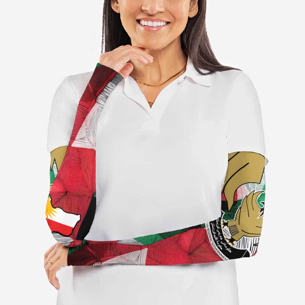 Kurdistan Region Iraq Arm Sleeves Eagle Emblem Red Green Black - Wonder Print Shop