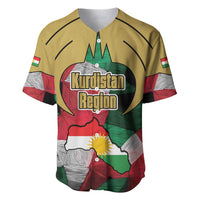 Kurdistan Region Iraq Baseball Jersey Eagle Emblem Red Green Black - Wonder Print Shop