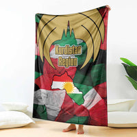 Kurdistan Region Iraq Blanket Eagle Emblem Red Green Black - Wonder Print Shop