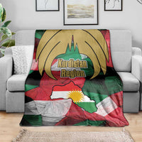 Kurdistan Region Iraq Blanket Eagle Emblem Red Green Black - Wonder Print Shop