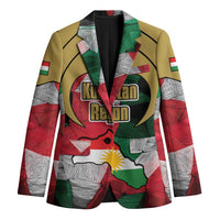 Kurdistan Region Iraq Blazer Eagle Emblem Red Green Black - Wonder Print Shop