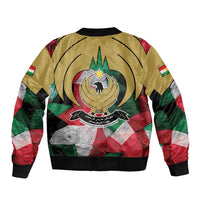 Kurdistan Region Iraq Bomber Jacket Eagle Emblem Red Green Black - Wonder Print Shop