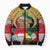 Kurdistan Region Iraq Bomber Puffer Jacket Eagle Emblem Red Green Black - Wonder Print Shop